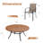 Patio Dining Set with 60" Round Metal Dining Table and 8 Stackable PVC-coated polyester Chairs-1249698489