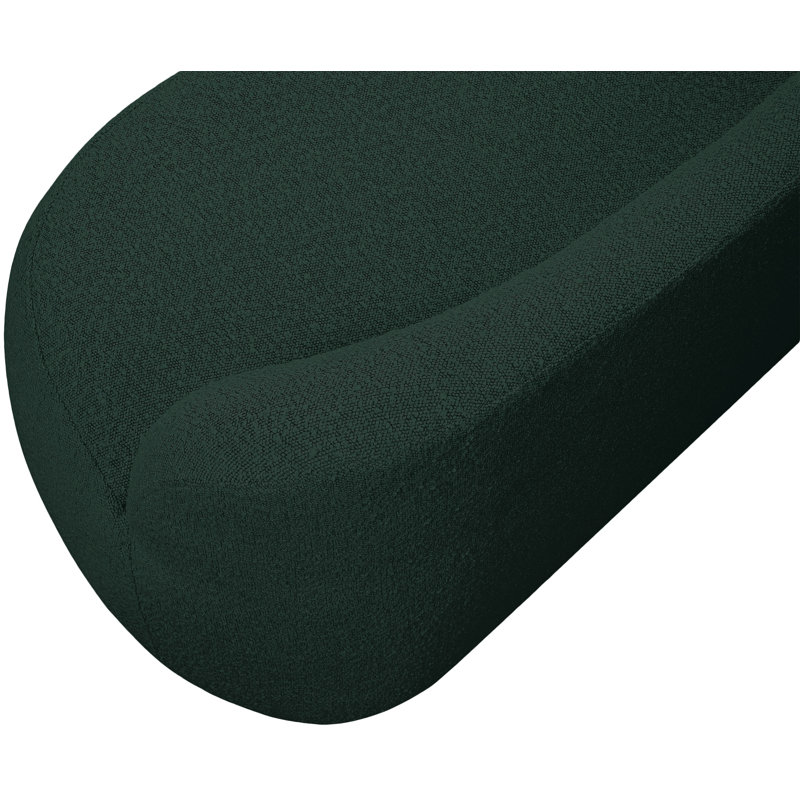 Banc en tissu Jimmey Flair Boucle, Tissu bouclé vert
