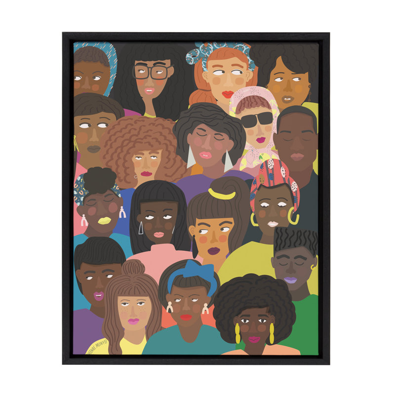«Black People United» par Queenbe Monyei, reproduction d'art sur toile encadrée
