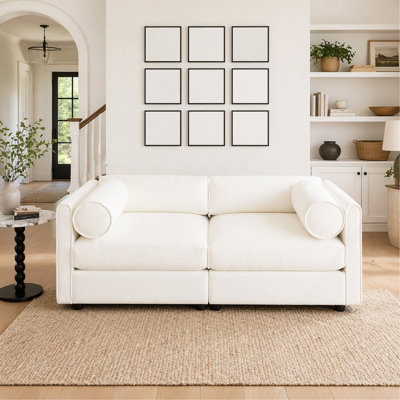 Causeuse de rangement en chenille 2 places pour salon