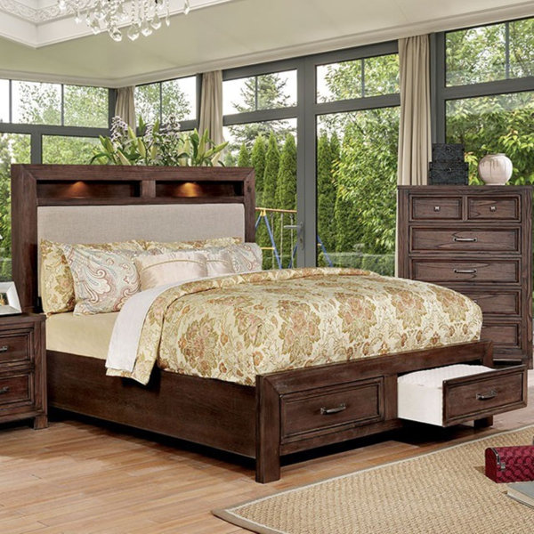 Gracie Oaks Upholstered Platform Storage Bed | Wayfair