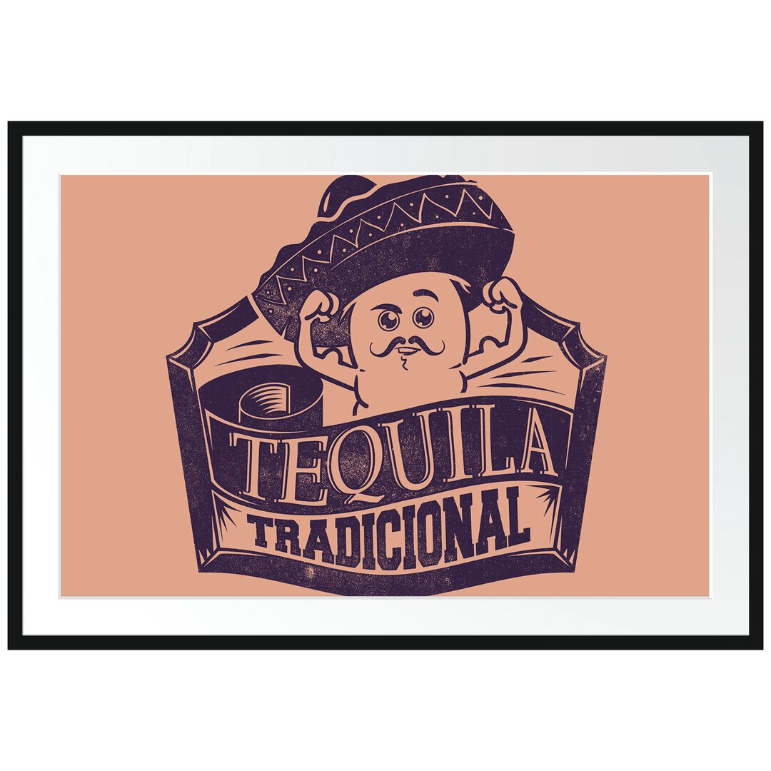 Gerahmtes Poster Tequila Traditionelles Licht