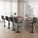 Elegant Adjustable Height Upholstered Counter Stool With Stylish Metal Frame And Convenient Footrest