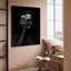 Art vertical sur toile tendue, reproduction d'art sur toile, peinture, cadre épais de 1,5 pouce, affiche Vogue avec cadre pour salon