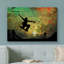 "Skateboard Staters jouant sur fond grunge rustique" sur toile-100095228-100095232