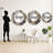 Gulshen Grey Gold Captivating Liquid Ink - Marble Unique Wall Mirror Decor, Modern Large Round Mirror, Printed Metal Art-233783937