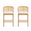 Ensemble de 2 tabourets de comptoir en bois Tatti