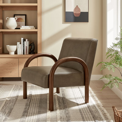 Fauteuil d'appoint en similicuir Lunet