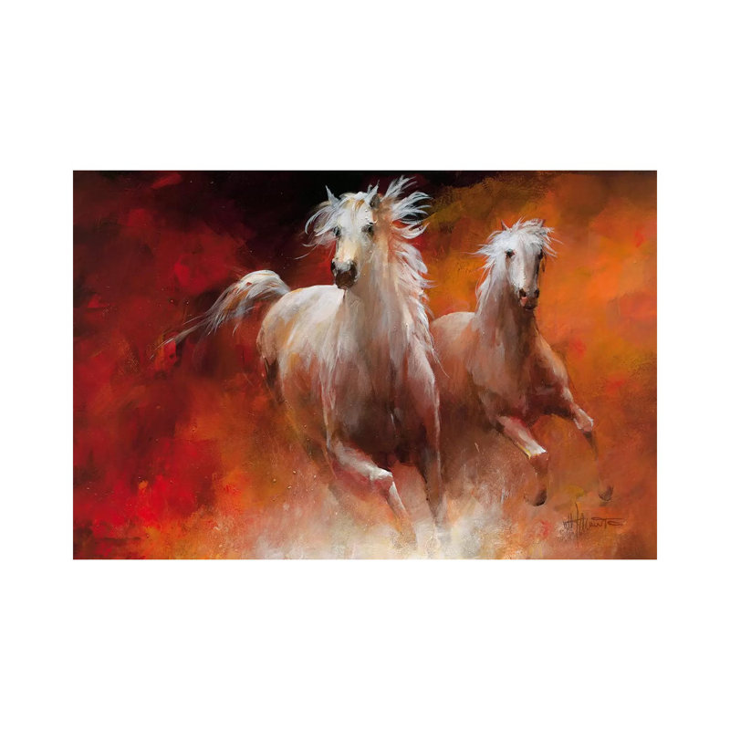 Wild Horses II by Willem Haenraets - Wrapped Canvas Painting, 66.04 cm H x 45.72 cm W x 3.175 cm D