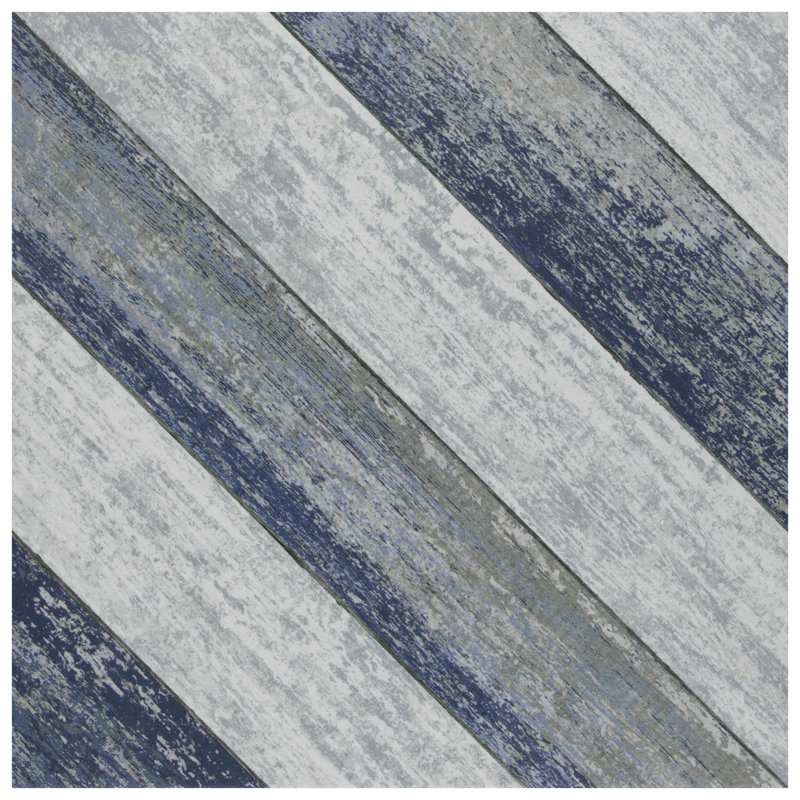 Cassis Sete 10" x 10" Porcelain Wall & Floor Tile, Blue