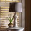 Resin Table Lamp With Linen Shade