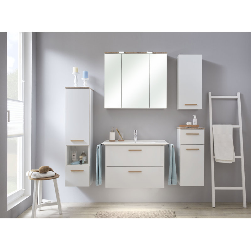 QuickSet 931 80cm Wide Wall-mounted Single Vanity Unit