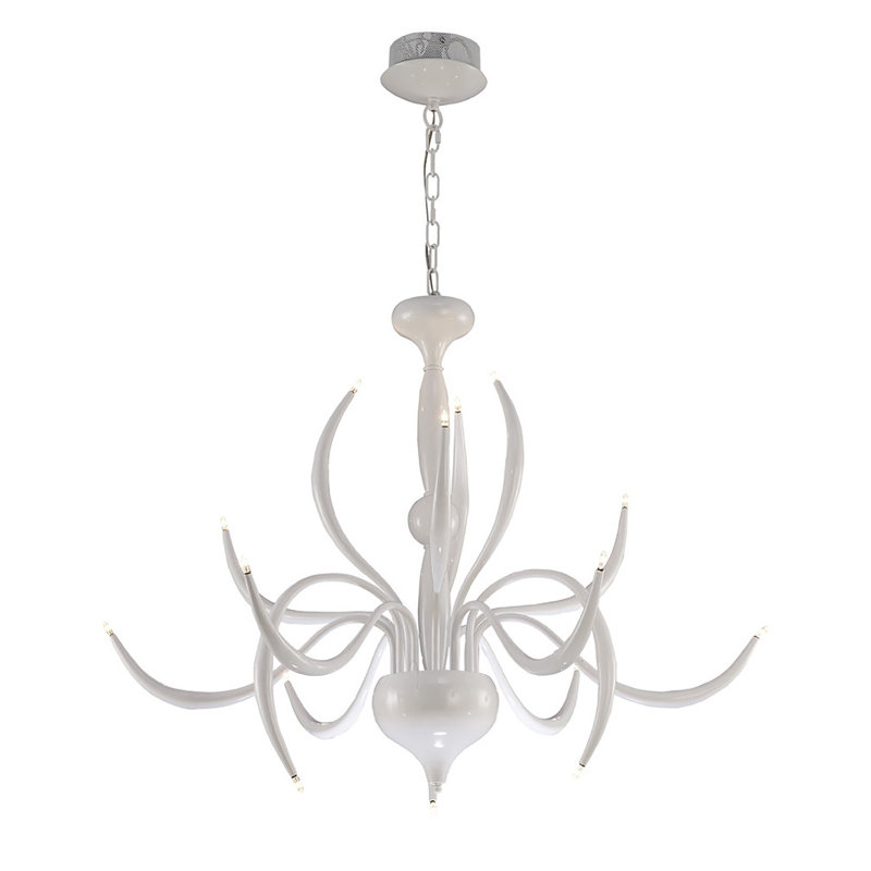 Tunnel 15 - Light Unique/Statement Chandelier, Gloss White