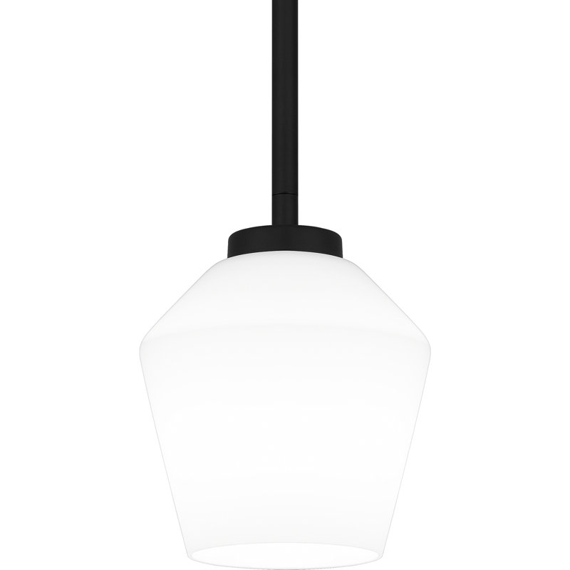 Sirkka 1-Light Brushed Nickel Mini Pendant Light, Noir mat