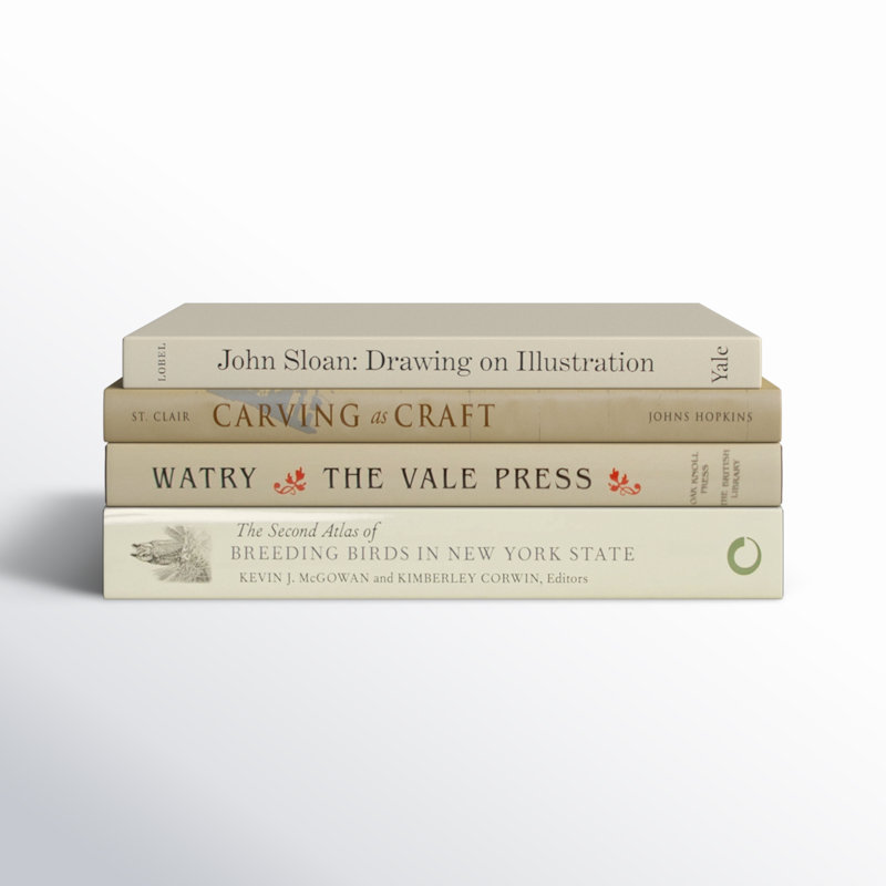 Decorative Books - Buttercream Coffee Table Stack - 4 Cream Books