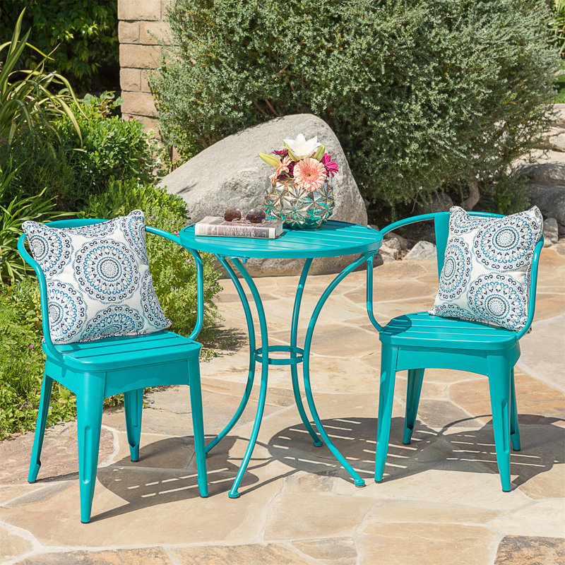 COLMAR 3 PC KD METAL SET, Teal