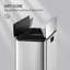 Kitchen Bin, 56L (2 × 28L) Recycling Bins for Kitchen with Soft-Close Lid, Stainless Steel Bins with Removable Inner Buckets, Pedal bin Includes 15 Trash Bags-128517691