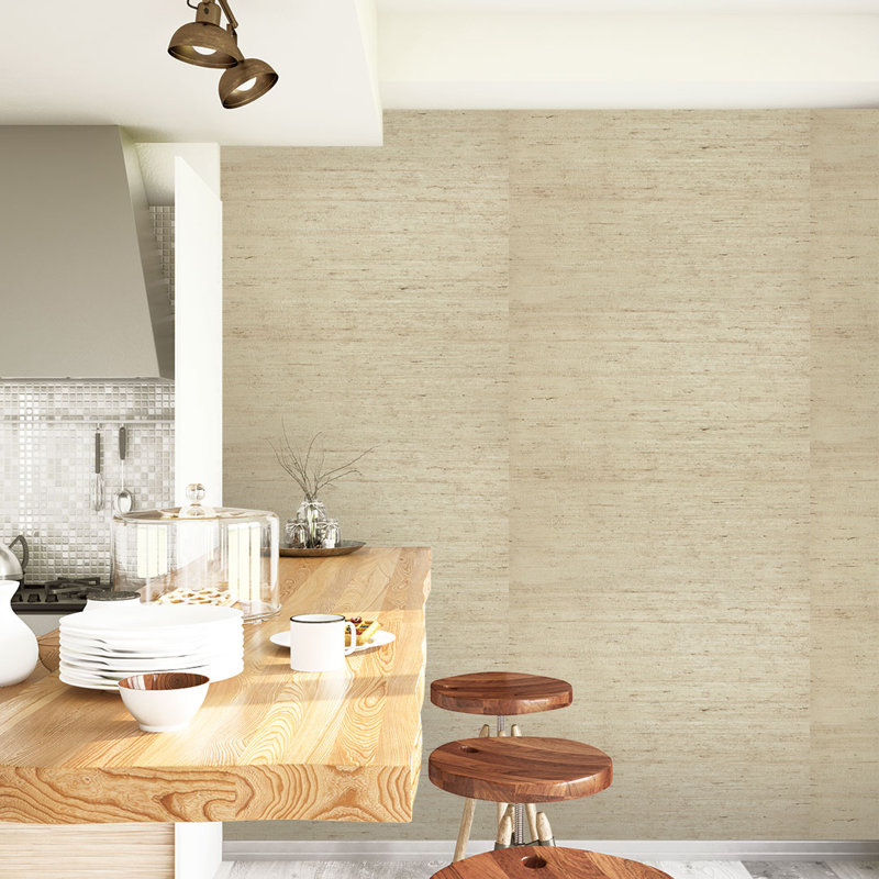 Arrowroot Weave Authentic Grasscloth Wallpaper, Natural