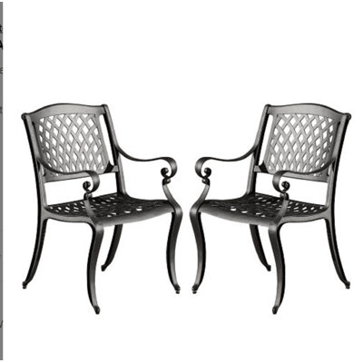 Chaise longue durable en maille d'arche de Cayman (ensemble de 2) pour le salon, le patio et la décoration intérieure
