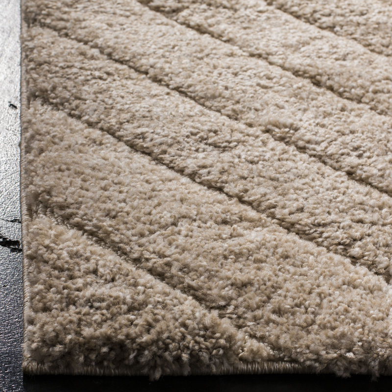 Wideman Shag Performance Geometric Rug, Round 6'7"