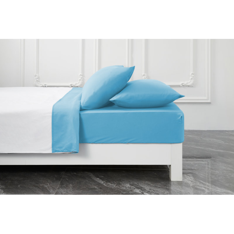 Premium Rayon from Bamboo Sheet Set Deep Pockets, Cooling, Ultra Soft and Breathable, Blue