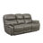 85.5''Wide Genuine Leather Pillow Arms Power Reclining Sofa With USB Charger And 2 Cup Holders-2061286472
