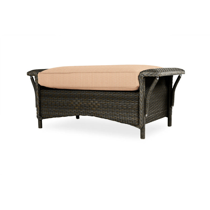 Nantucket Outdoor Ottoman, Beach Natural, Mink