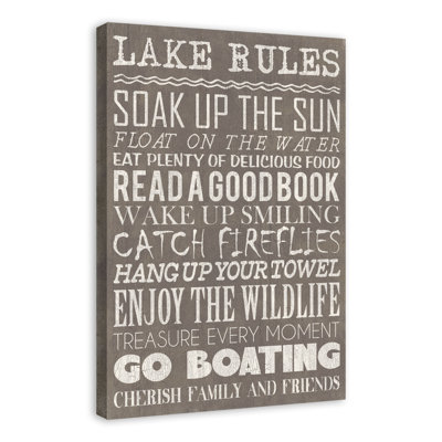" Lake Rules Gray "