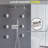 Thermostatic Shower System With 10" Ultra-Thin Round Shower Head,Body Jets And Hand Shower-113407322