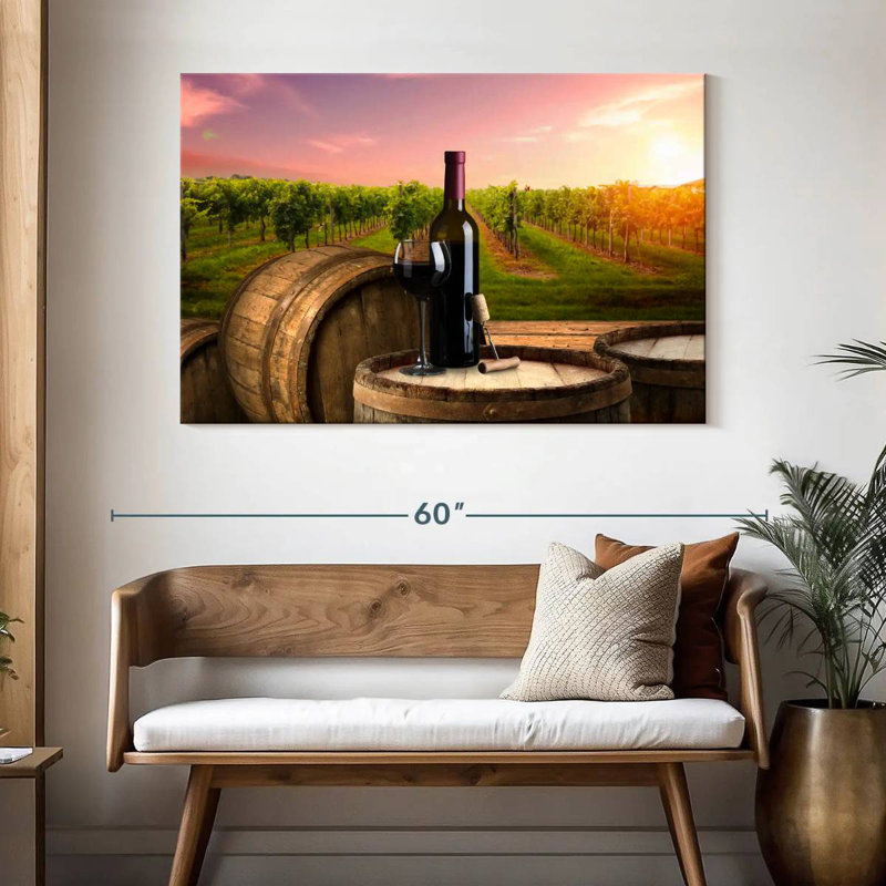 Yarlin Tuscan Wine Vineyard, H 32 po x l 48 po