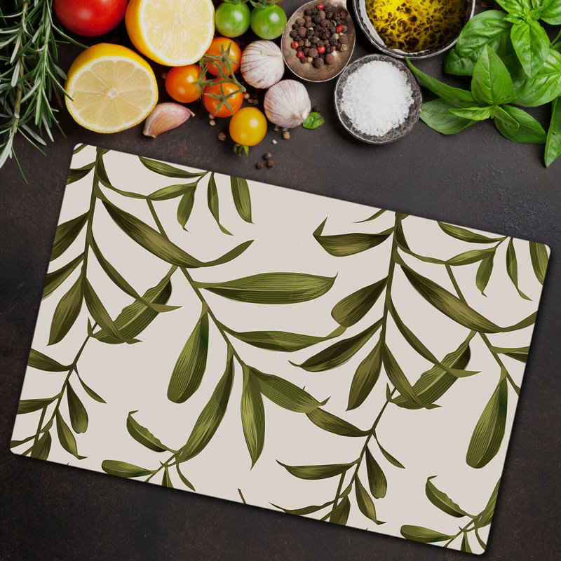 Zoee Symmetrical Color Leaves Chopping Board, 60cm L x 52cm W