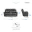 Ensemble de salon inclinable 2 pièces Jacopo Traditional-799578146