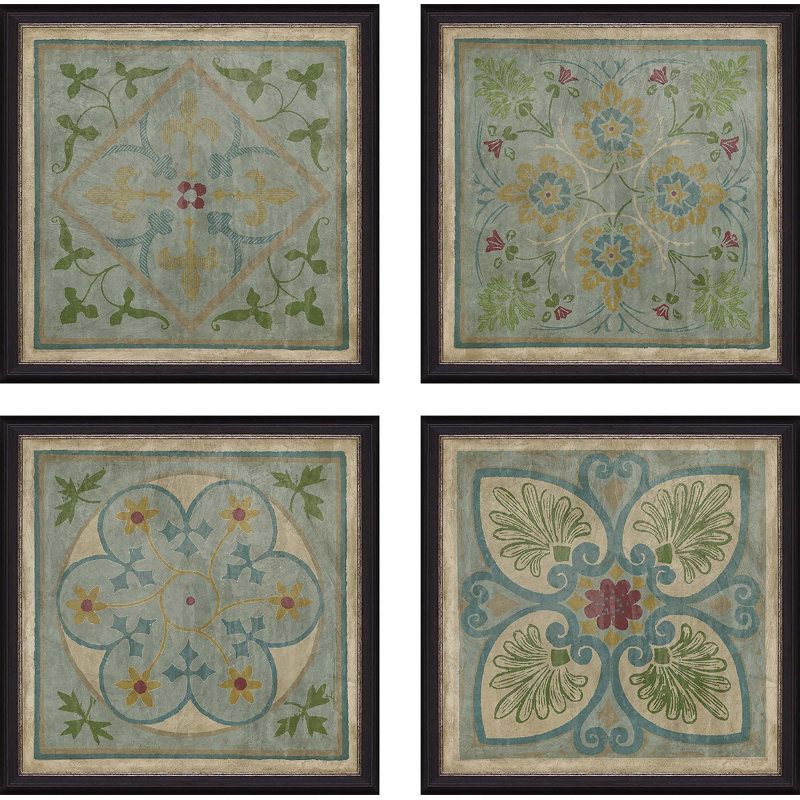 " Verdigris Pattern S/4 " by Cardoza 4 - Pieces