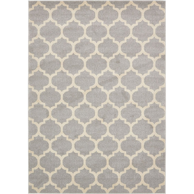 Tapis gris Cohleen, Rectangle 8 pi x 10 pi