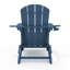 Chaise Adirondack extérieure pliable réglable en PEHD avec repose-pieds et porte-gobelet double-2107688746