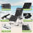Reinforced Zero Gravity Chair With Cushion & Side Tray Folding Outdoor Lounger 330 Lbs Capacity Adjustable Headrest-167790901