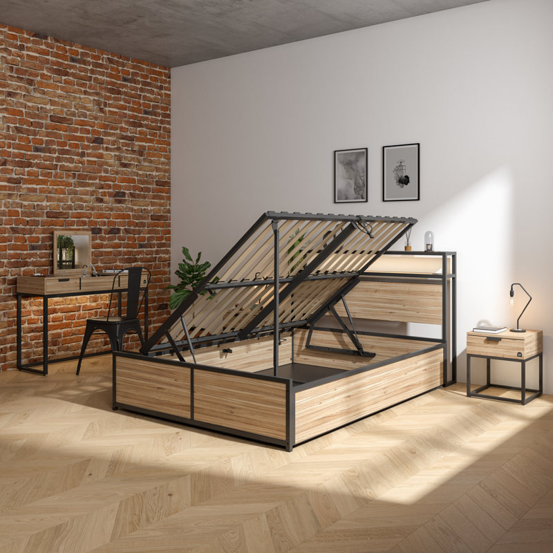 XR Living Denver Ottoman Bed With App Controlled LED Lighting, Double (4'6)