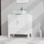 Ensemble de meuble-lavabo de salle de bain avec lavabo et miroir
