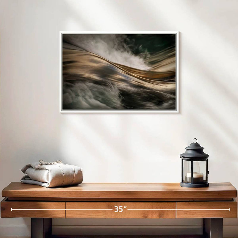 Bronze, Cadre flottant blanc, 19 po x 13 po
