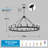 53"  18-Light Black Wagon Wheel Chandelier  (no bulbs) -724595540