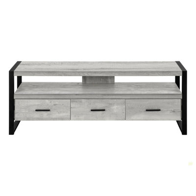 Tv Stand, 60 Inch, Console, Media Entertainment Center, Storage Drawers, Living Room, Bedroom Laminate Metal, Contemporary, Modern