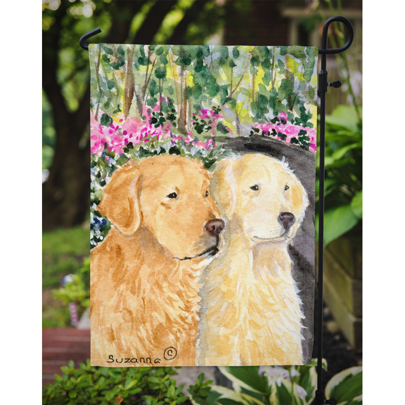 Drapeau de jardin 2 côtés golden retriever