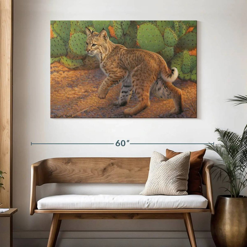 Brampt Curious Bobcat, 32" H x 48" W