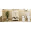 Meuble-lavabo de 24 po avec lavabo en céramique brillant et rangement ouvert pratique au design rétro ultrabrillant
