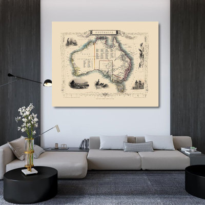 Art sur toile tendue Astoria Grand Tallis, Australie: Tallis, 1851