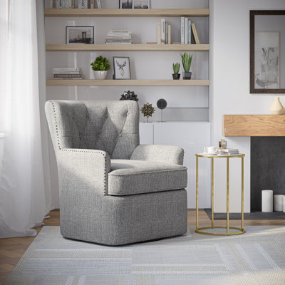 Ines 30'' Wide Tufted Swivel Armchair