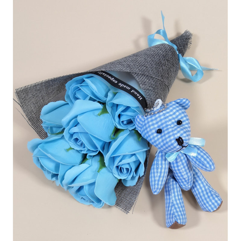 Boîte-cadeau de roses parfumées Bouquet de fleurs Graduation Season , Bleu clair