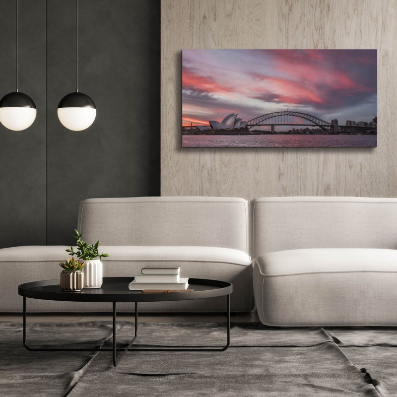  «Fire In The Harbor» par Danny Head, art mural sur toile, 60 po x 30 po