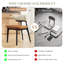 Ensemble de 6 chaises de salle à manger modernes entièrement assemblées, revêtement en similicuir blanc et brun caramel, pieds en bois massif-795834296-795834299-795834303