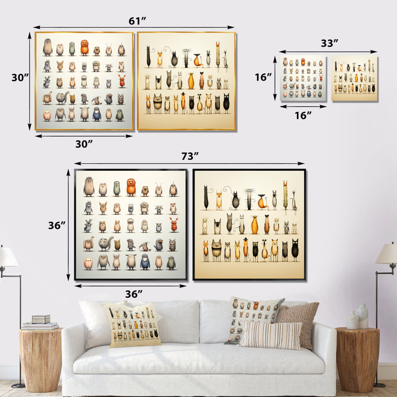 Ensemble de 2 décorations murales grises pour enfants avec motifs de chambre de bébé gris, Cadre flottant doré